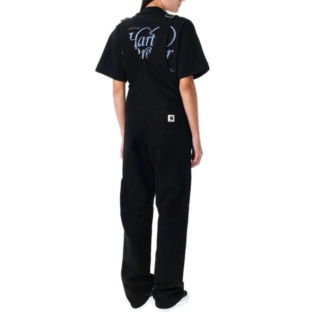 Carhartt WIP Bib Overalls Black Corduroy Size Medium - Picture 2 of 12